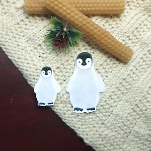 Autocollant vinyle de petit penguin, autocollant vinyl pour l'hiver et noel, autocollant pour ordinateur portable ou bouteille, laminé