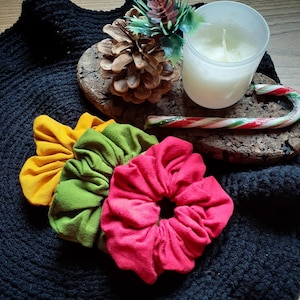 Organic Cotton Scrunchie: Colorful Elastic Hair Tie Set