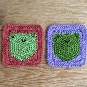 PATTERN - Frog Granny Sqaure Crochet Pattern