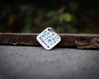 Raining Stars Pet Tag — Stray Kids — Handmade Metal Stamped Dog Tag