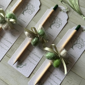 Segnalibro Personalizzato Comunione-Cresima con Matita Seminabile e confetti