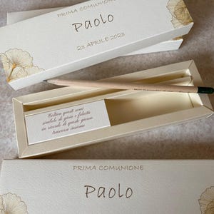 Cofanetto regalo personalizzato per Comunione-Cresima con Matita Seminabile
