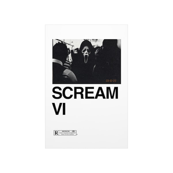 Scream VI Inspired Poster, Scream 6 Poster, Scream 6 Movie Poster, Scream Poster, Scream Movie Poster, Ghostface Poster, Horror Movie Poster