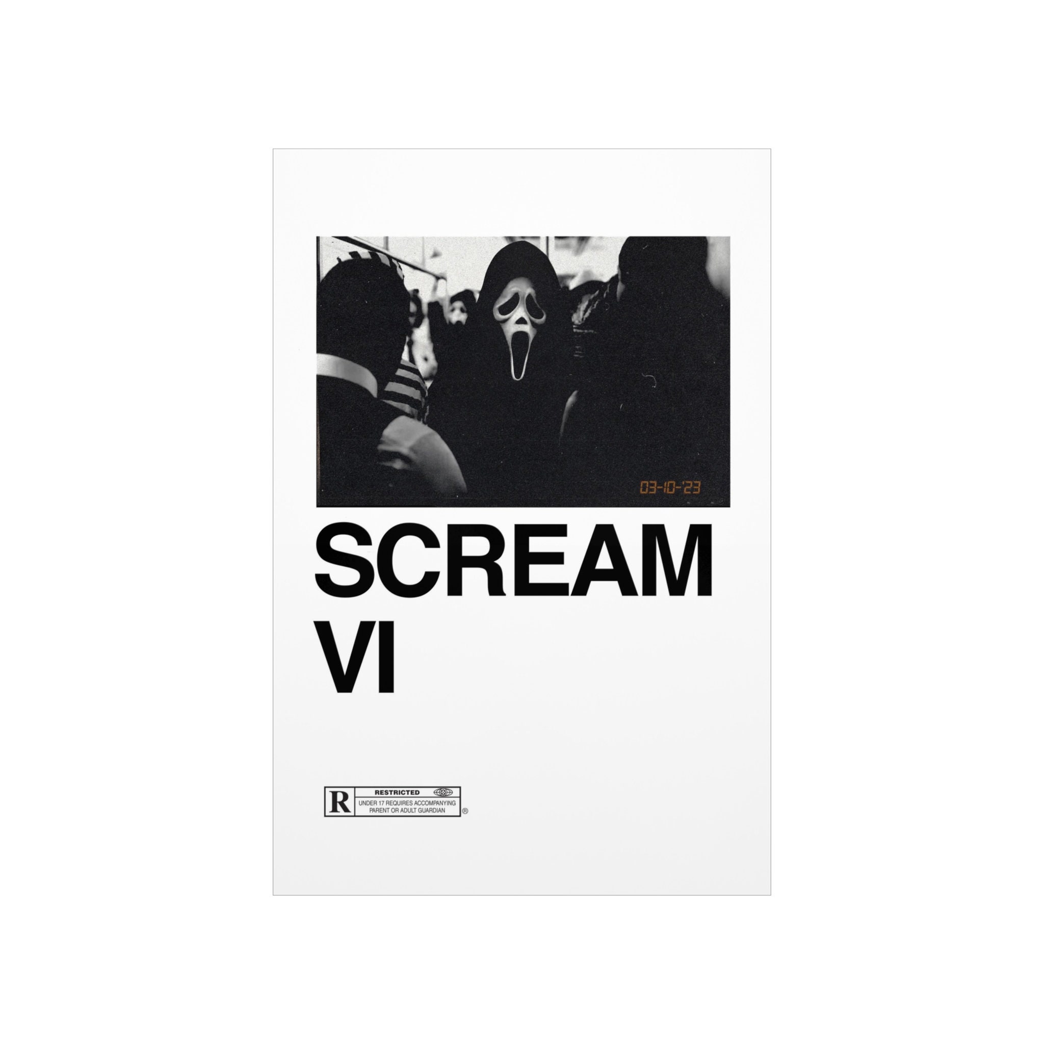 Scream 6 VI Red Blood Style Cast Poster Design Art Board Print