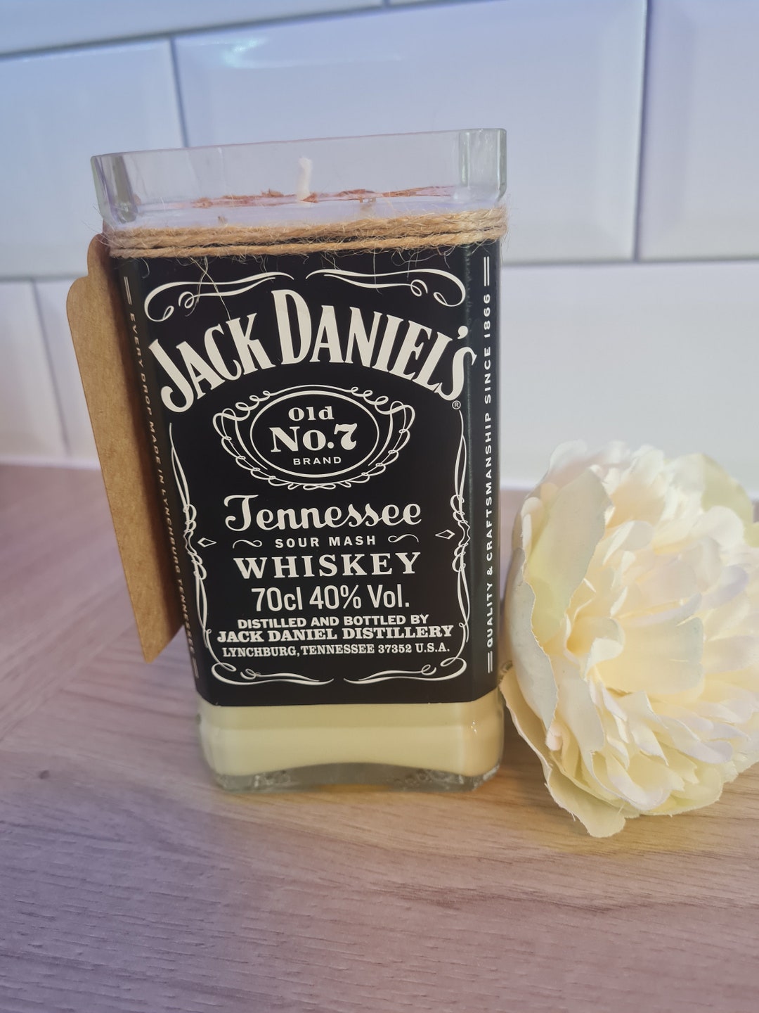 Jack Daniel's Original Upcycled Bottle Candle Etsy
