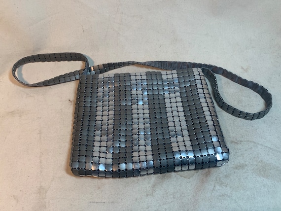 Silver Metal studded Shoulder Bag - image 2