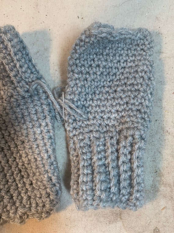 Hand Knit Fingerless Gloves - image 2