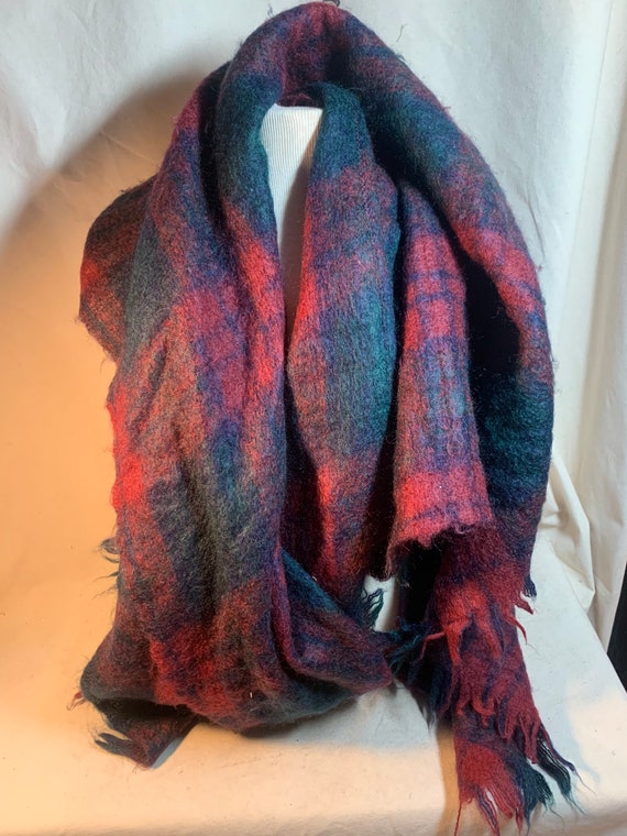 Plaid Mohair Wrap