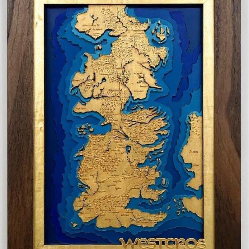 Westeros Map Label Less Westeros Map - Etsy