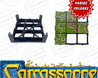 Tile grids and support compatible with Carcassonne
