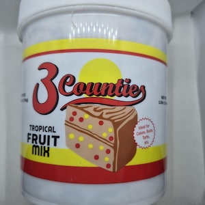 Guyanese Black Cake Fruit Mix: Tropical Rum Cake Buns Fruits Weddings Showers Parties