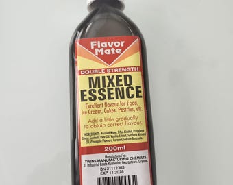 Guyanese Mixed Essence: Caribbean Baking Flavor Cakes Drinks Juices Ice Cream - 200 ml