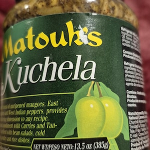Matouks Kuchela - Guyanese Achar Trinidad Mango Chutney, Organic Mango Kuchela - 1 Bottle