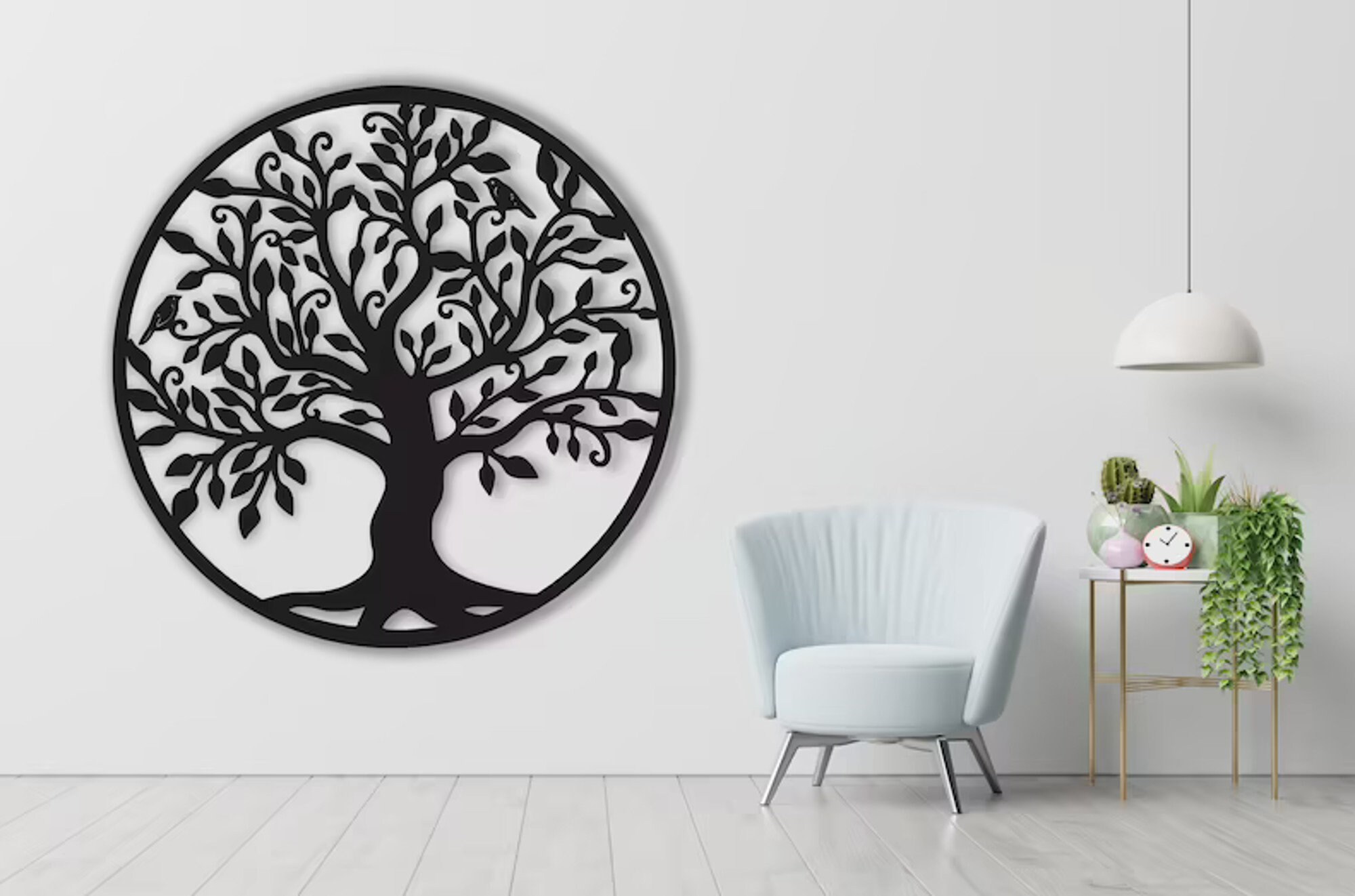 Arbre de Vie, Décoration Murale d'arbre Tentures Murales, Salon, Enseigne en Métal, Idée Cadeau, Déc