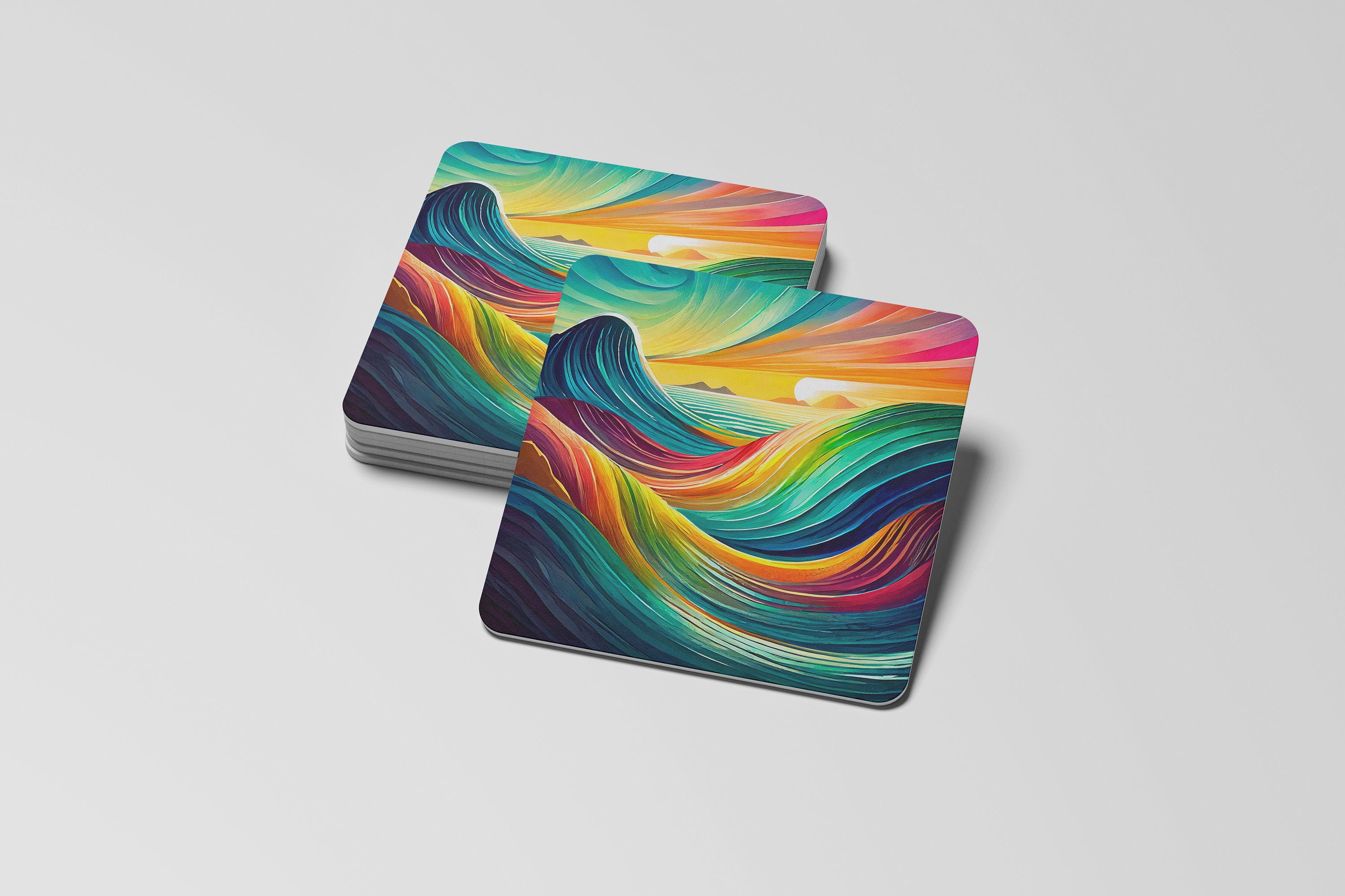 Drink Coasters With Holder For Coffee Table, Absorbent Coaster , Marble