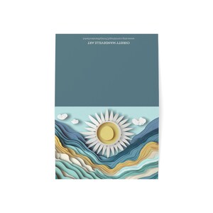 Waves Card, Sunset Greeting Card, Birthday Greeting Card, Blank Greeting Card, Waves Greeting Card