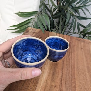 Espresso cups handmade speckled clay