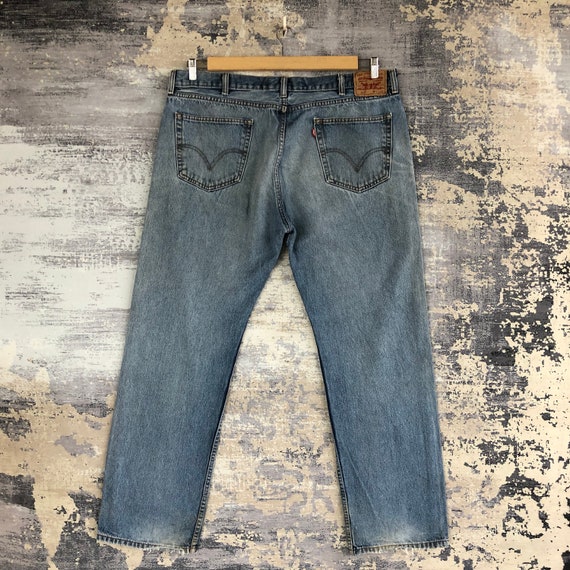 W39 Vintage Levis 505 Jeans Unisex Rusty Light Wa… - image 2