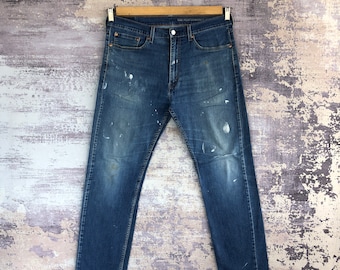 W36 Vintage Levi's 505 Paint Splatter Jeans 90s Levis Womens High Rise Pants Painter Levis Straight Leg Denim Levis Mom Jeans Size 36x30