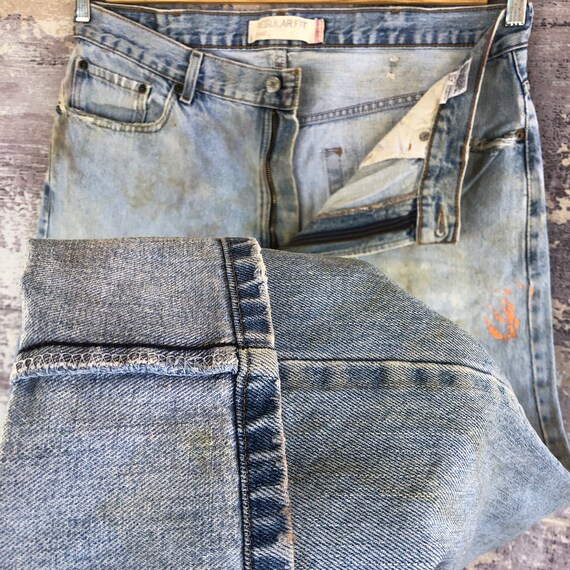 Size 37x32 Vintage Levi's 505 Ripped Jeans Y2K Wo… - image 8