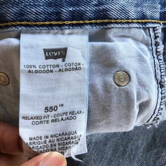 Size 32x28 Vintage Levi's 550 Faded Jeans 90s Lev… - image 9