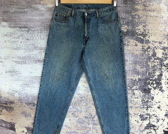 W36 Vintage Levi's 560 Baggy Light Wash Jeans 90s Womens High Rise Levis Pants Blue Levis Faded Stonewash Denim Levis Mom Jeans Size 36x32