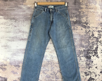 W32 Vintage Levi's Carpenter Light Wash Jeans 90s Womans High Rise Levis Pants Levis Faded Workers Denim Levis Boyfriend Jeans Size 32x31