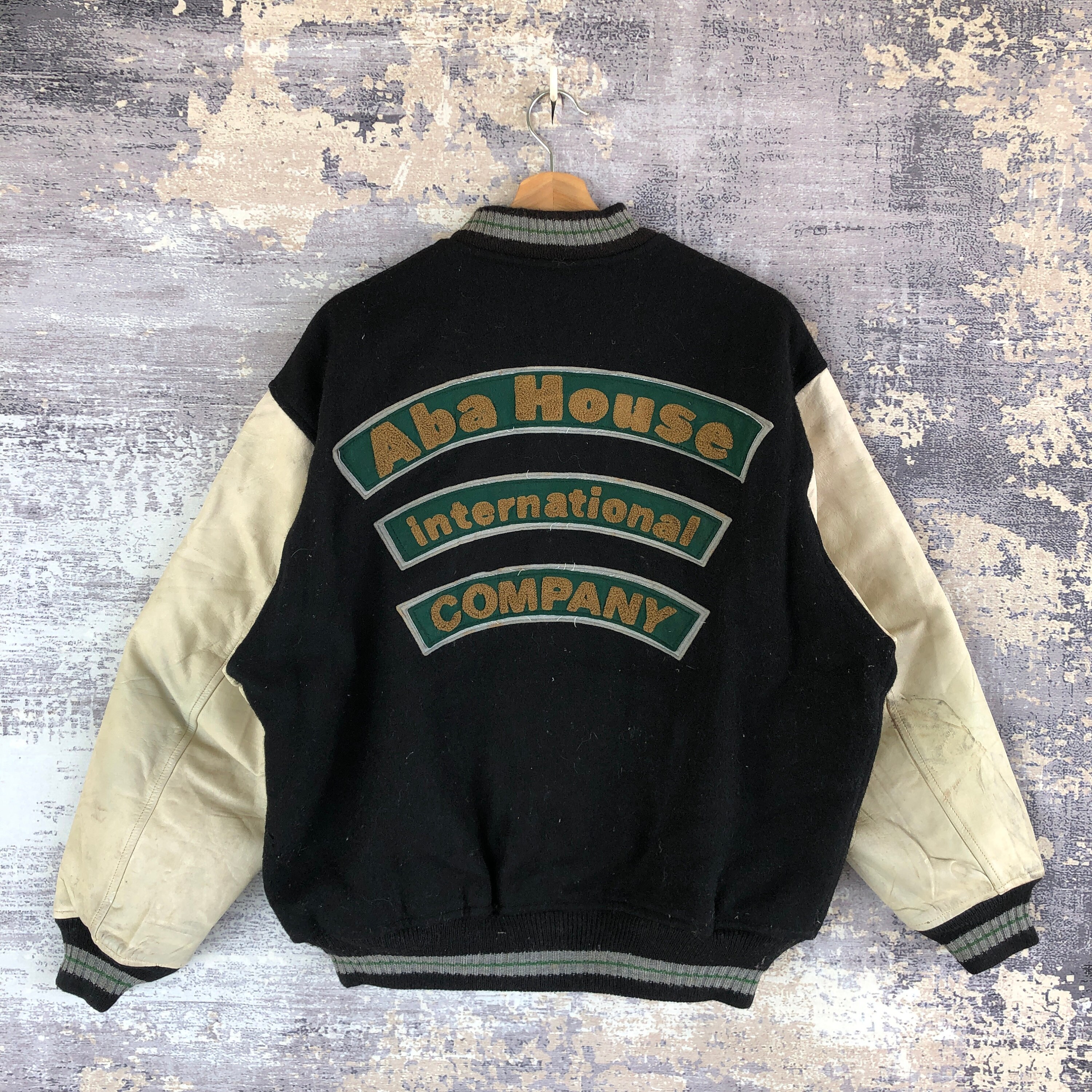 Vintage 90s Aba House Varsity Jacket 