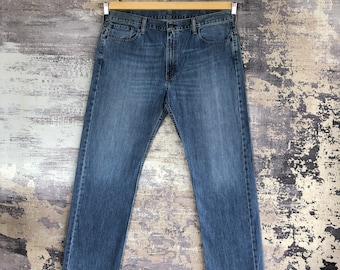 W40 Vintage Levi's 569 Baggy Faded Jeans Y2K Damen High Rise Hose Ripped Levis Light Wash Denim Mom Jeans Größe 40x33