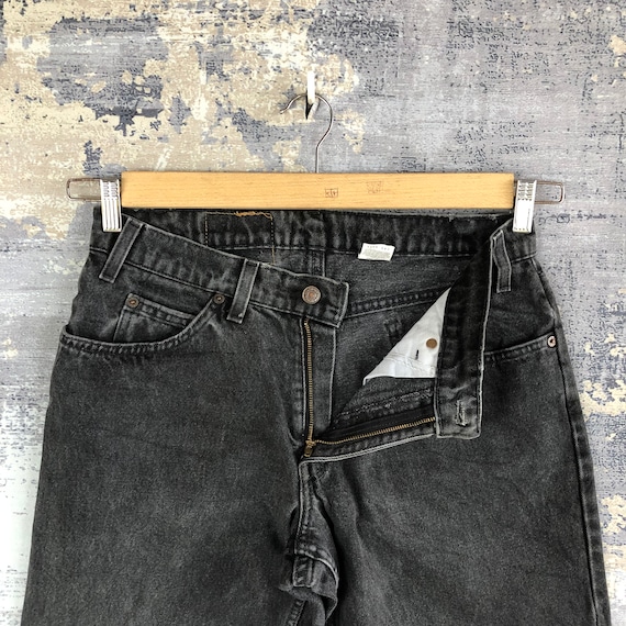Size 30x27 Vintage Levis 550 Faded Black Jeans 90… - image 6
