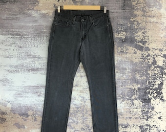 W30 Vintage Levi's 514 Sun Faded Black Jeans 2000s Womens High Rise Levis Pants Levis Light Wash Denim Levis Girlfriend Jeans Size 30x28
