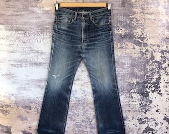 W34 Vintage Levi's 517 Bootcut Ripped Jeans 90s Mujer High Rise Levis Bell Bottom Pantalones Levis Distressed Wide Leg Denim Mom Jeans Tamaño 34x30