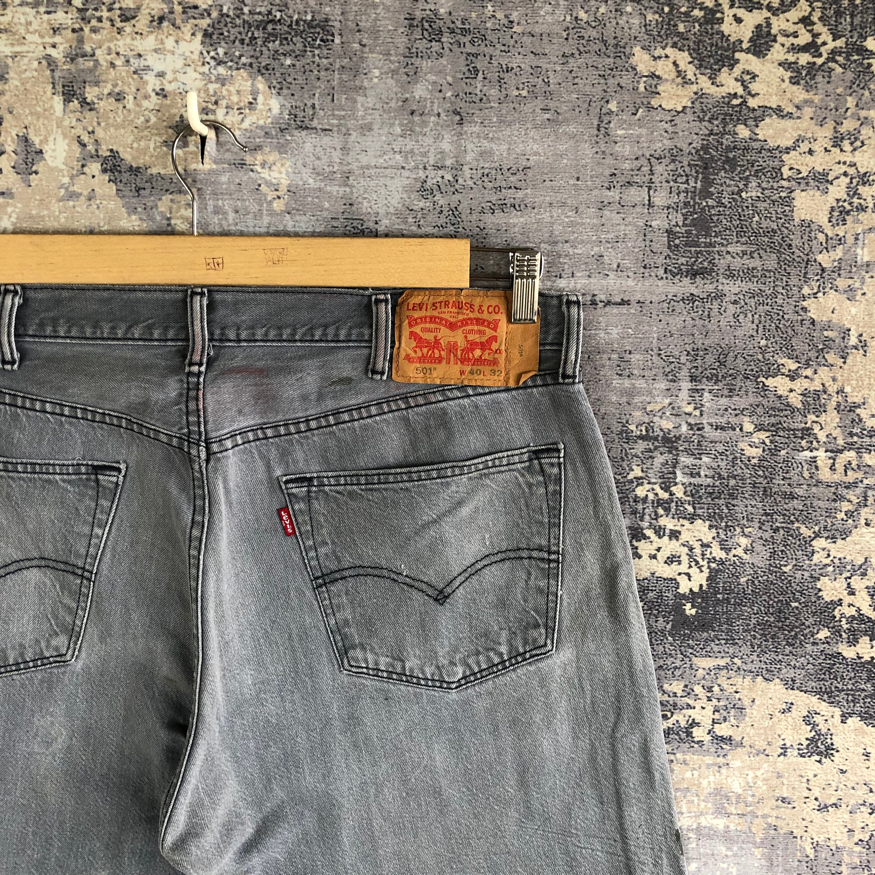 W38 Vintage Levis 501 Ash Grey Jeans High Waisted Levi's W38 Vintage Levis 501 Ash Grey Jeans High Waisted Levi's
