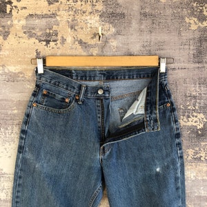 Size 31x28 Vintage Levi's 550 Faded Ripped Jeans 90s Distressed Mens Levis Denim Womans High Rise Levis Denim Light Wash Levis Mom Jeans W28 image 6