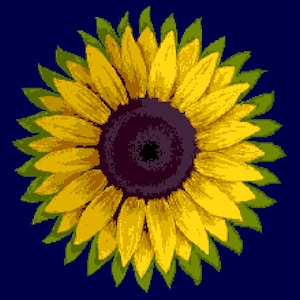 Sunflower Blanket Crochet Pattern Spring Summer (sc) Tapestry Afghan Pattern Digital PDF Written Color Block & SVG Graph Pattern PNG Pic