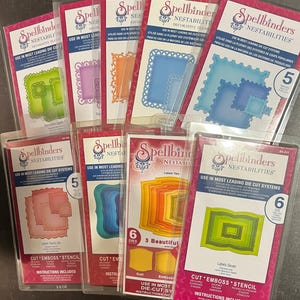 Spellbinders Nestabilities Dies-Gently Used-Metal Dies-Spellbinders-Square Shape Dies-9