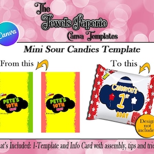 Canva Mini Sour Candy Template-Sour Candy Template-Mini Sour Candy Party Favor-Template-Canva Party Favor Template-Digital