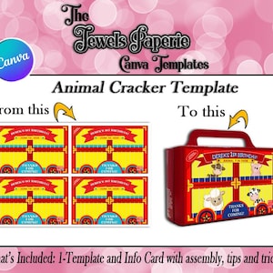 Canva Animal Cracker Template-Animal Cracker Template-Animal Cracker Party Favor-Party Favor Template-Canva Party Favor Template-Digital
