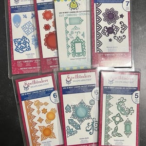 Spellbinders Shapeabilities Dies-Voorzichtig gebruikt-Metalen Dies-Spelbinders-Motif Dies-2