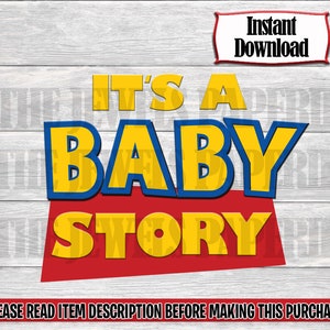 It&#39;s a Baby Story PNG File-Its a Baby Story Clipart-It&#39;s A Baby Story Chip Bag-It&#39;s a Baby Story Baby Shower-Toy Story Baby Shower-Its a Boy