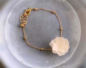 Preserved Flower Bridal Bracelet, Flower Wedding Bracelet, Wedding Bracelet, Dried Flower Bracelet, Preserved Flower Wedding Jewelry - EVA