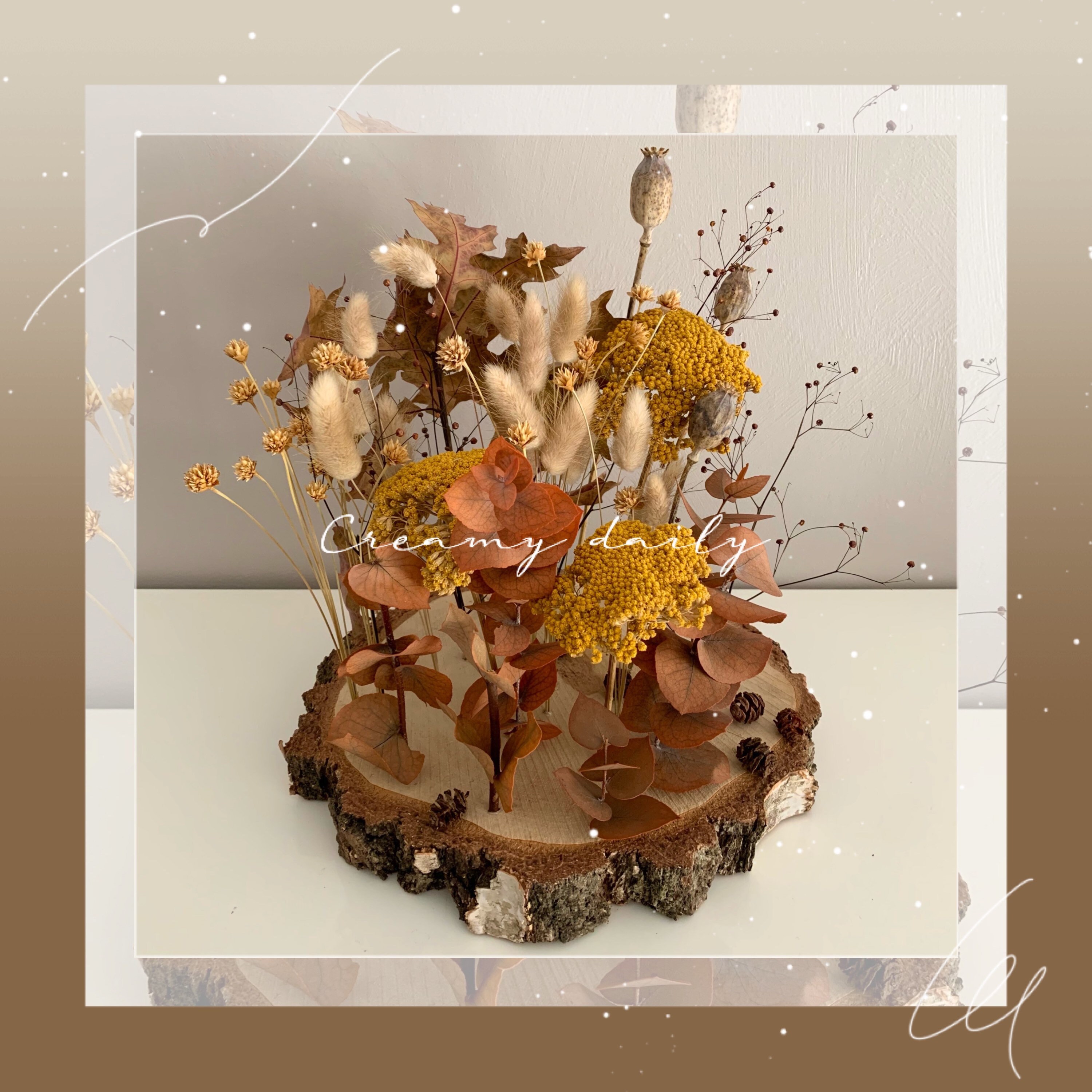 Rondin de Fleurs Séchées Promenade Automnale