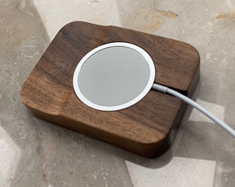 MagSafe Ladestation aus Holz | MagSafe Ladegerät Halter