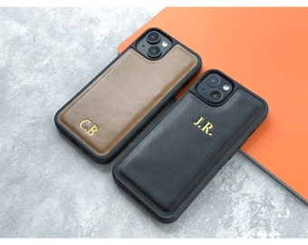 Personalized Leather Phone Case For iPhone 17 16 15 14 12 13 Pro Max XR 11 Pro Max / Samsung S23 S22 S21 S20 Ultra Plus, Custom Phone Case