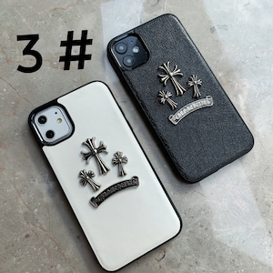 Coque iPhone 3D croix florale pour iPhone 15 14 13 12 11 Pro Max Mini X XS XR 8 7 6 Étui pour Galaxy S24 S23 S22 S20 S21 FE Ultra Plus image 4