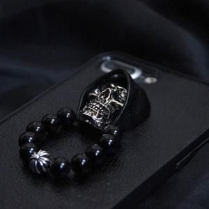 Goth 3D Cross Skull iPhone Case For iPhone 15 14 13 12 11 Pro Max Mini X XS XR 8 7 6 S20 S21 FE Ultra Plus image 4