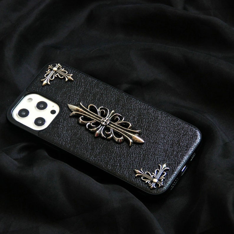 Goth 3D Cross Skull iPhone Case For iPhone 15 14 13 12 11 Pro Max Mini X XS XR 8 7 6 S20 S21 FE Ultra Plus image 7