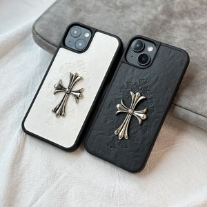 Coque iPhone 3D florale croix gothique pour iPhone 15 14 13 12 11 Pro Max X XS XR 8 7 image 6