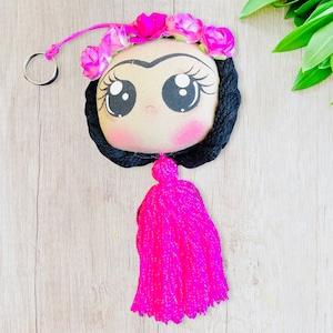 Handmade Frida Keychains, Frida Purse Tassels