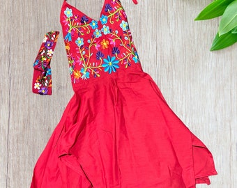 Mexican Embroidered Girls Dress